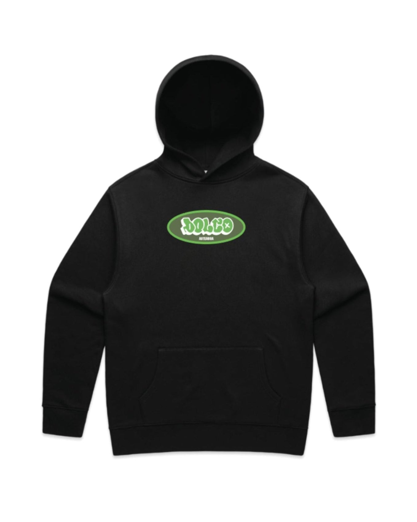 Throw-Up Graphic Hoodie - Black